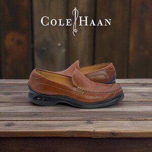 Cole Haan Men’s Brown Leather Slip-On Loafers w/ Nike Air Technology – Size 8M